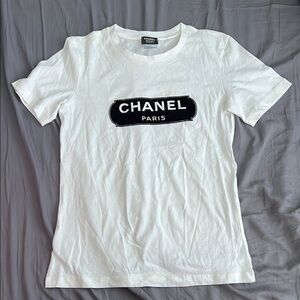 CHANEL White Short Sleeve Tee